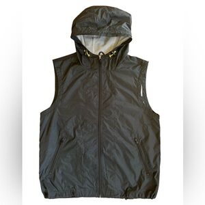 Mens Gap Windbreaker Hood Vest Jacket